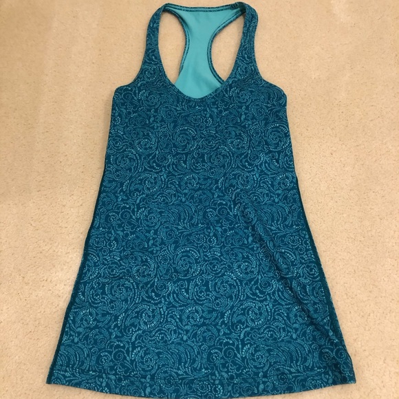 VERY RARE lululemon cool racerback teal - Picture 2 of 3